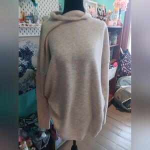 Susina Cream Cowl-Neck Cozy Sweater